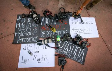 Protestan periodistas por asesinato de Luis Martín Sánchez Íñiguez