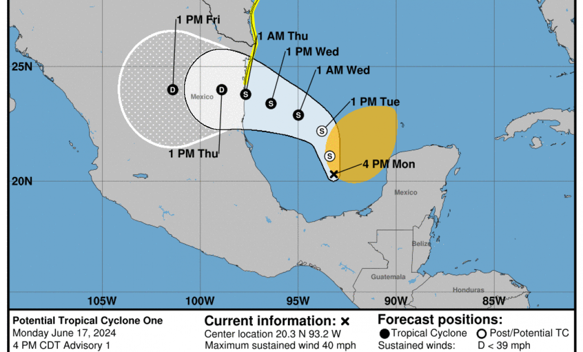 Se forma ciclón tropical en el Golfo de México