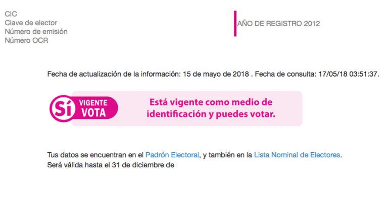 ¿Tu Credencial Para Votar Está Vigente? Te Decimos Cómo Revisar