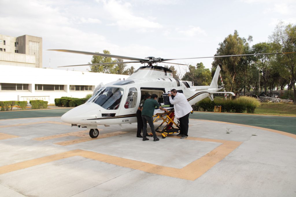  El traslado del órgano vital se realizó en helicóptero.