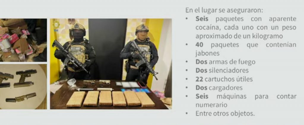 Cocaína asegurada en la Ciudad de México.