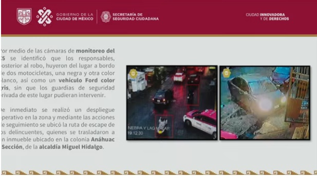 Los delincuentes huyen hacia la calle Lago de Xochimilco.