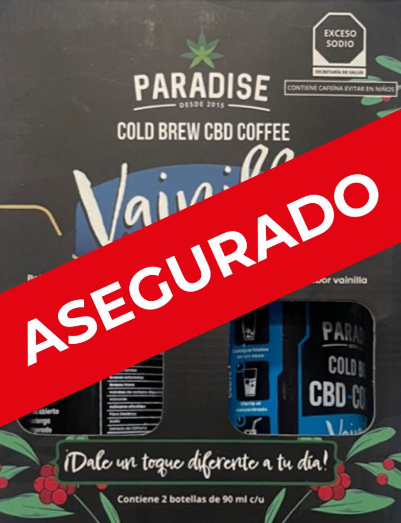 Aseguran productos de Paradise en Ciudad de México. Foto: Cofepris.