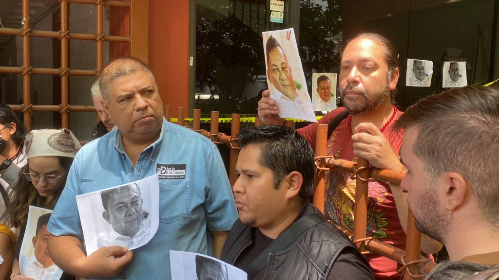 Los comunicadores piden justicia por crimen de reportero de portal en Guerrero. Foto: Carlos Cordero