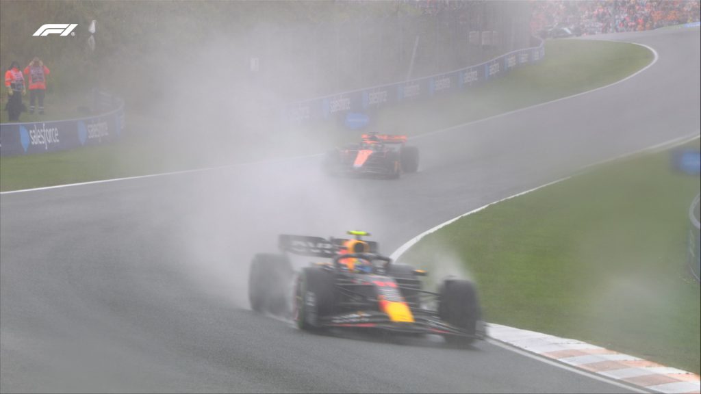 Un fuerte aguacero afecta al Gran Premio de Países Bajos. Foto: F1