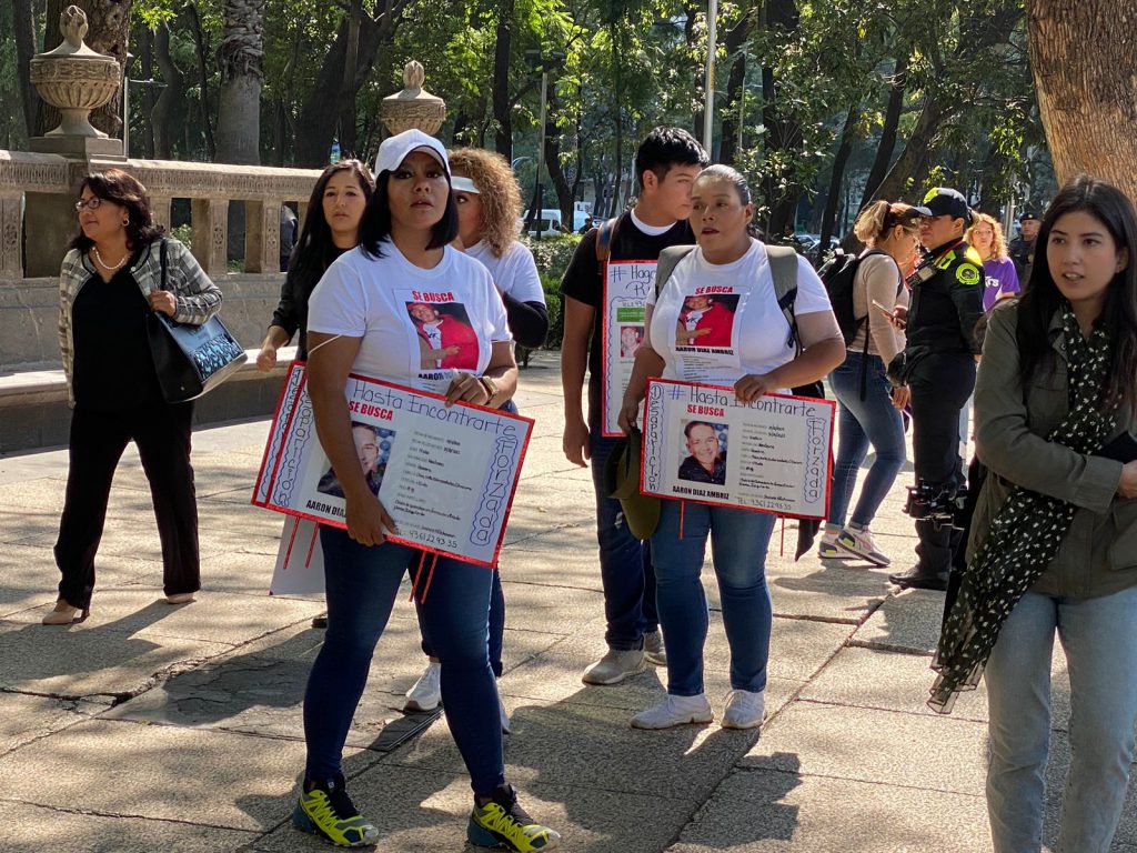 Familiares de desaparecidos se manifiestan en la Ciudad de México. Foto: Carlos Cordero