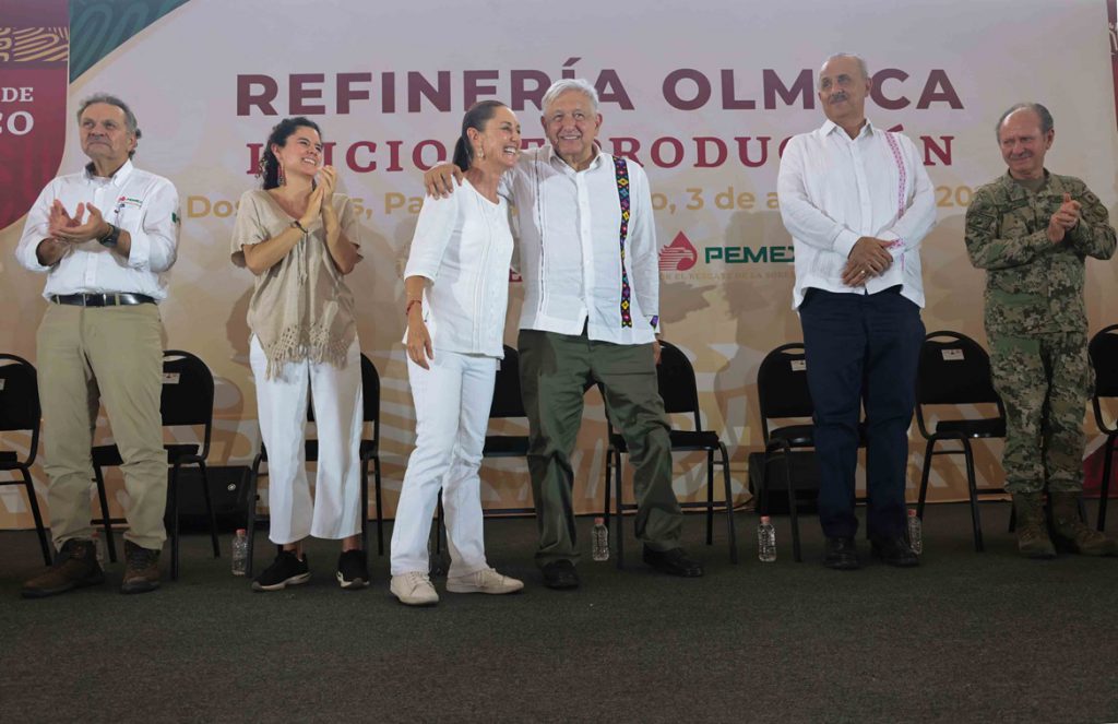 Arranca operación de la refinería en Dos Bocas, Paraíso, Tabasco. Foto: Presidencia de la República