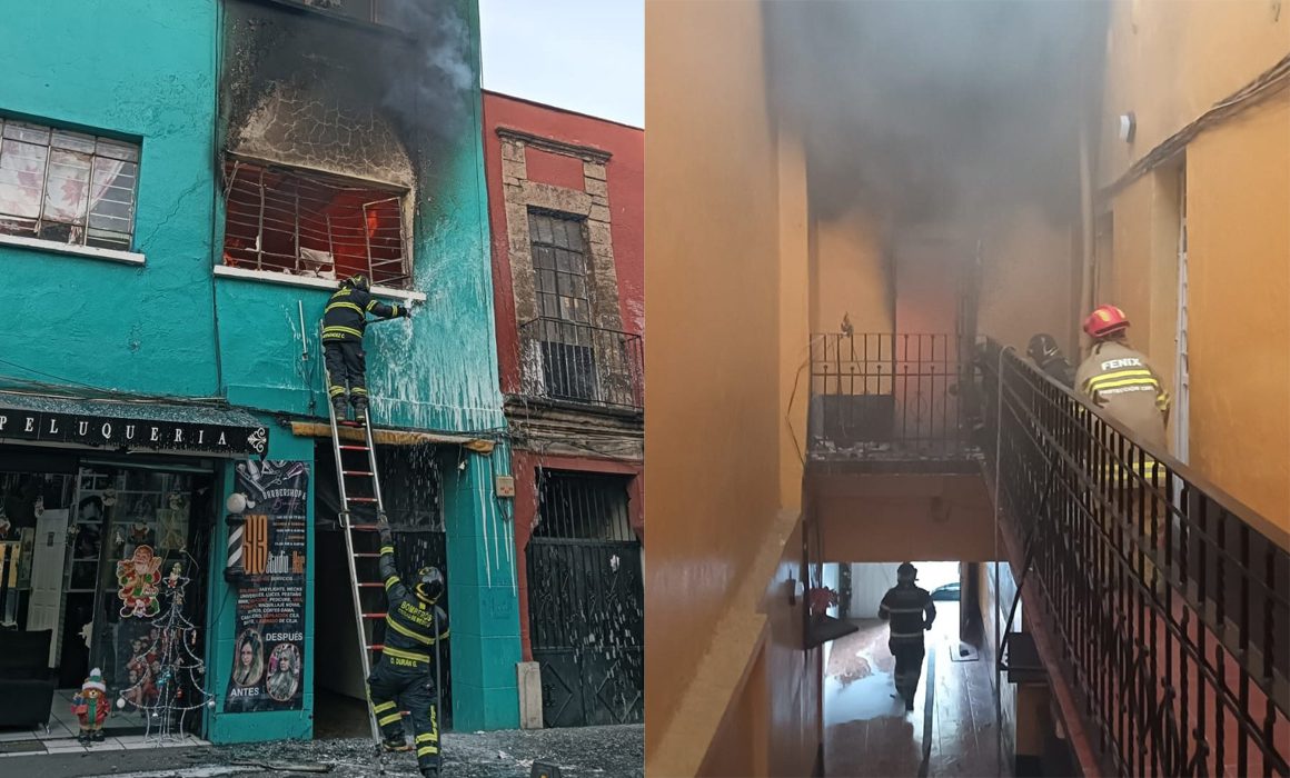 Apagan incendio en vecindad del Centro