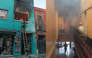 Apagan incendio en vecindad del Centro