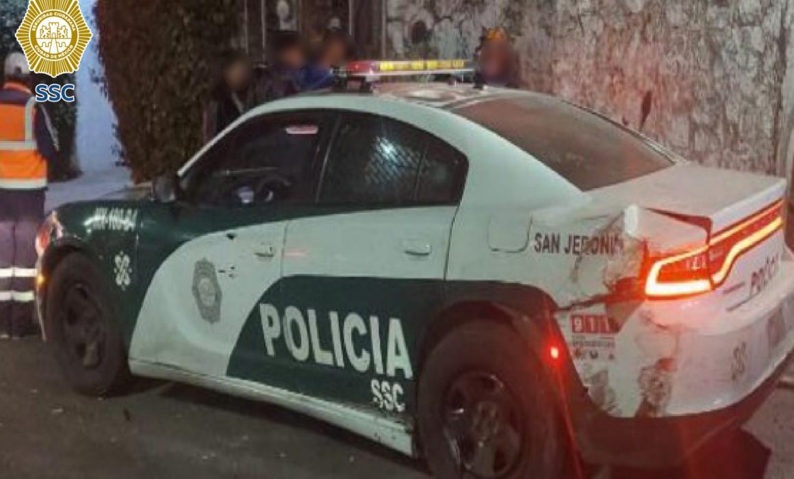 Frenan a acusado de chocar a patrulla en CDMX