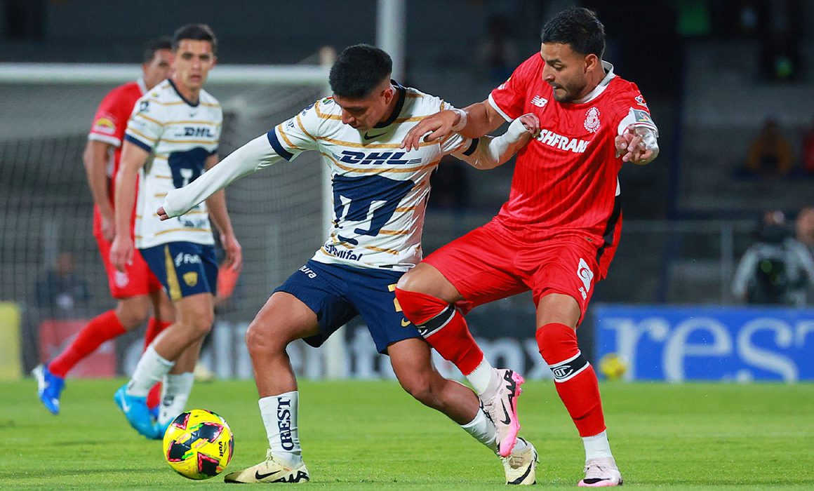 Sólo Pumas anota, pero Toluca también festeja