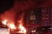 Arde tráiler tras choque múltiple en la Morelia-México