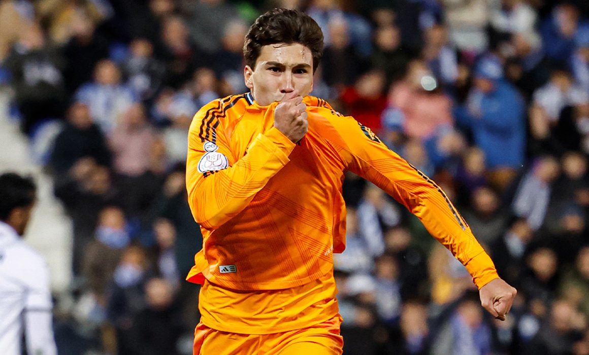 Gonzalo García celebra gol de último minuto de Real Madrid ante Leganés en Copa del Rey