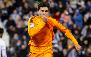 Gonzalo García celebra gol de último minuto de Real Madrid ante Leganés en Copa del Rey