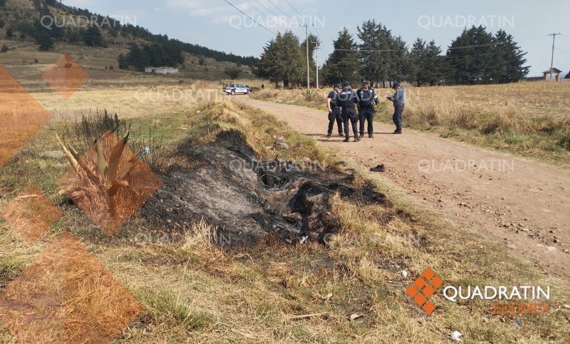 Encuentran cuerpo de calcinado en Zinacantepec