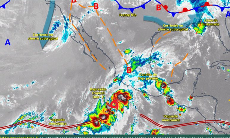 Ciclón tropical Uno-E crecería en paralelo a costas del Pacífico