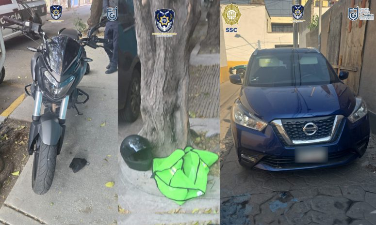 Aseguran moto cerca de ataque a equipo de Brugada y vehículo en Iztacalco