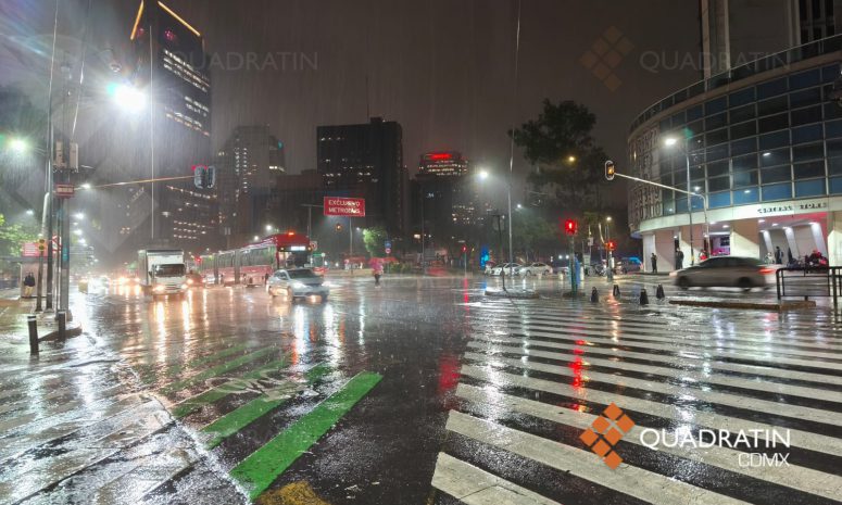 Prevén lluvias fuertes durante la noche en CDMX