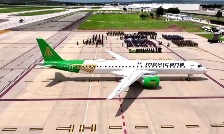 Llega primer avión Embraer E195-E2 de Mexicana; no es capricho: Sheinbaum