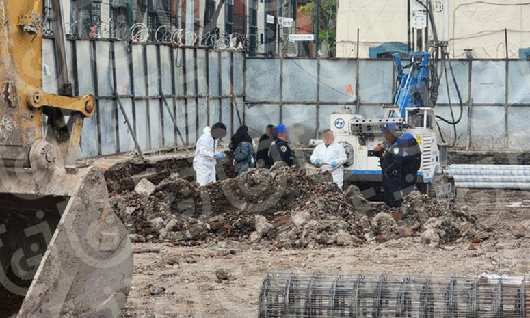 Restos hallados en Reforma 159 podrían ser de Panteón de Santa Paula