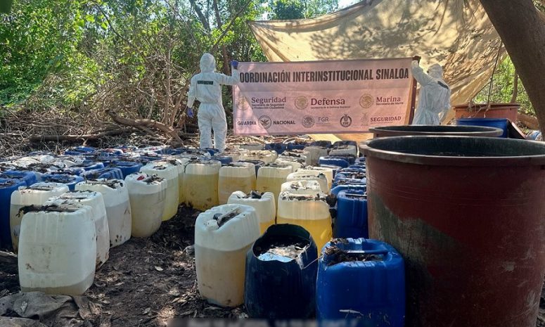 Aseguran 4 toneladas de metanfetamina en Sinaloa