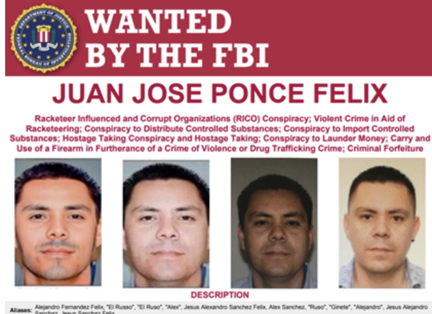 Las sanciones se extienden a Juan José Ponce Félix, alias Jesús Alexandro Sánchez Félix y El Ruso, quien es identificado como el líder del principal brazo armado de La Mayiza