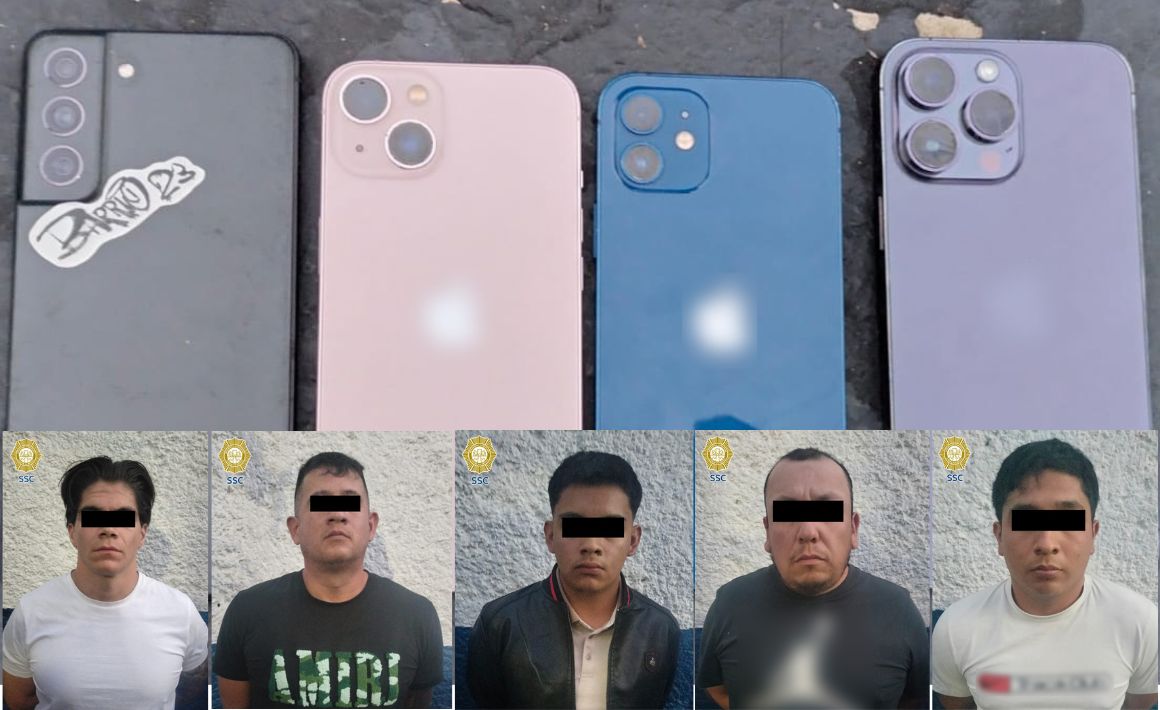 Caen 5 ligados a banda que roba celulares en la alcaldía Cuauhtémoc ...