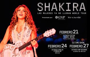 Factura Shakira 3 fechas más en México