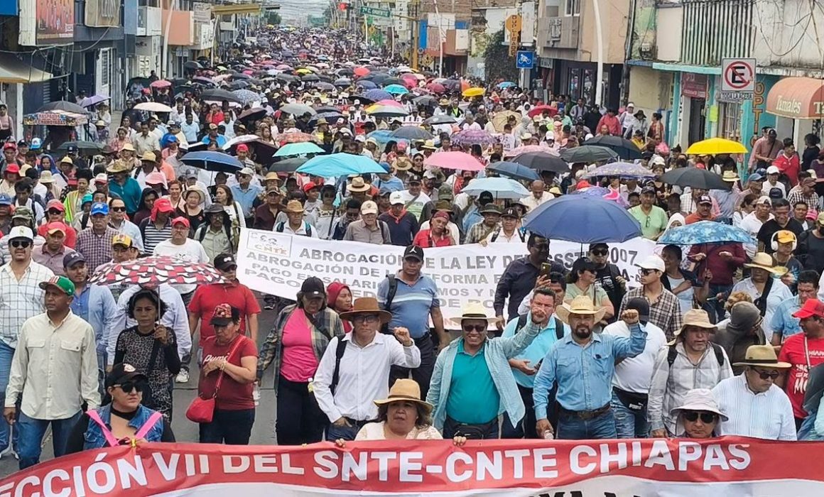 Maestros de la CNTE inician paro de 72 horas en Chiapas - Quadratín México