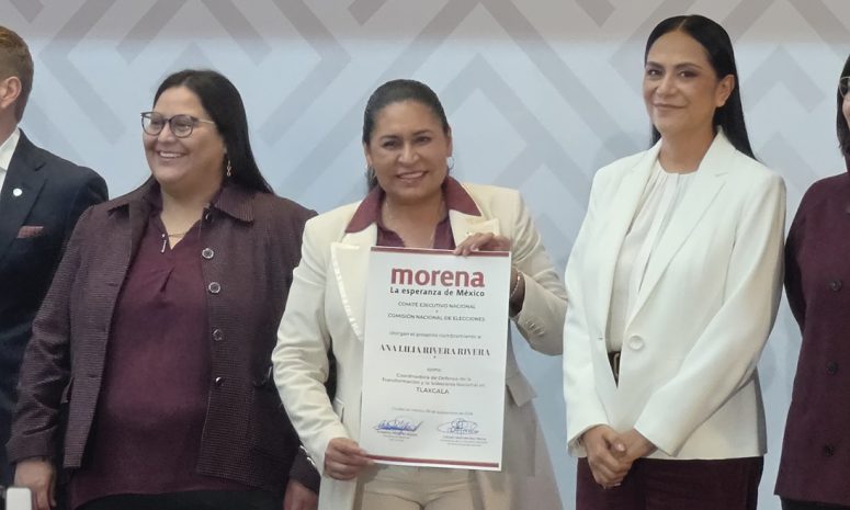 Morena define liderazgo en Tlaxcala con Ana Lilia Rivera