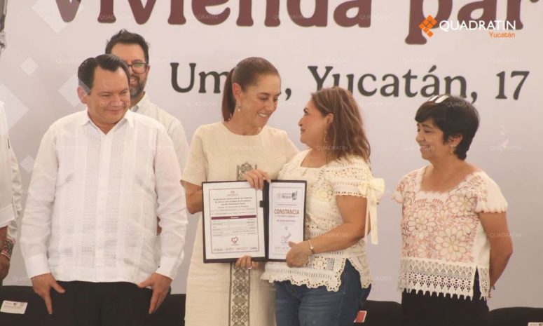 Entrega Claudia Sheinbaum 432 viviendas del Bienestar en Yucatán