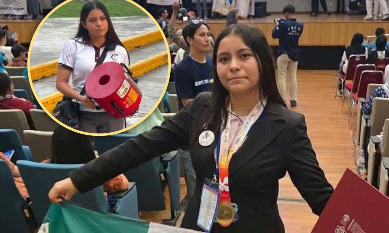 Reconoce SEP a Ángela, alumna del CETIS que ganó medalla en Indonesia