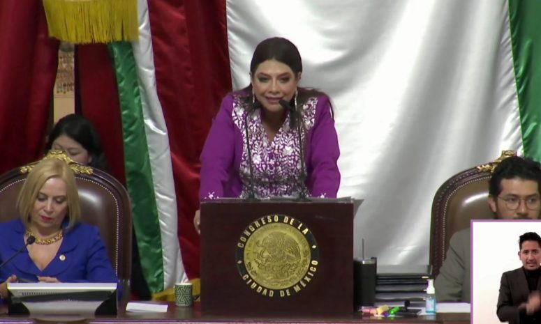 No incrementará el impuesto predial: Brugada frente al Congreso de CDMX